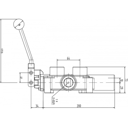 ROZDZIELACZ HYDRAULICZNY 1 SEKCJA 80L/MIN ŁUPARKA